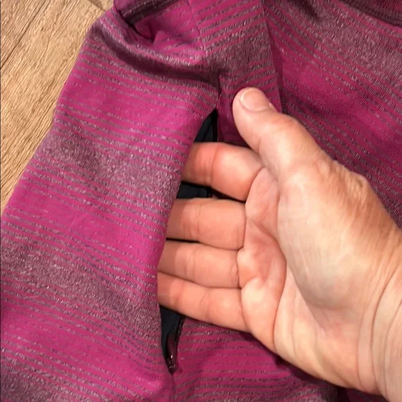 Title Nine Purple Striped Quarter-Zip Pullover - Picture 7 of 11